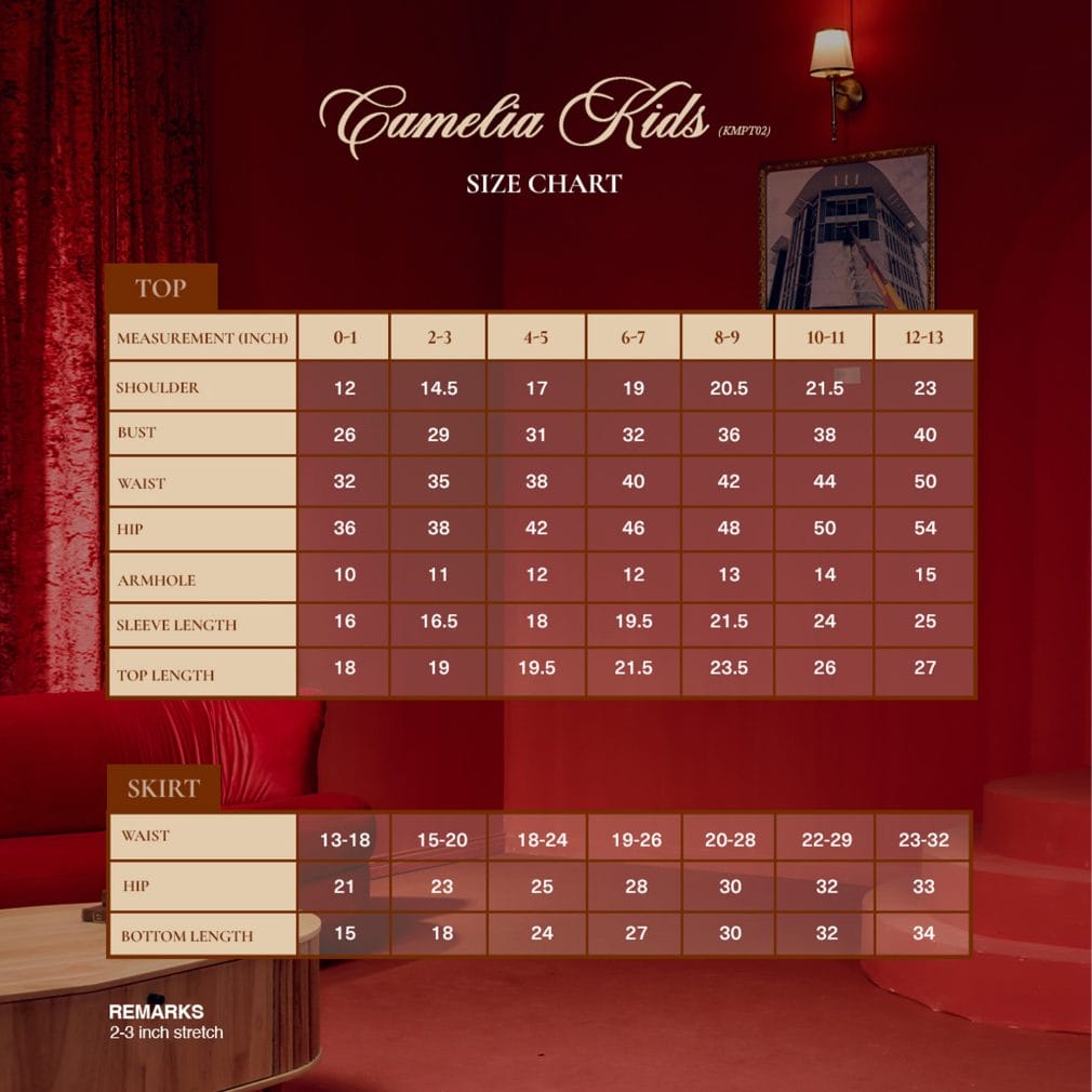 Camelia Kids - Royal Blue <p><strong>Product Information </strong></p> <p><!-- /wp:paragraph --> <!-- wp:paragraph --></p> <p><strong>Top</strong>:</p> <p><!-- /wp:paragraph --> <!-- wp:paragraph --></p> <p>Full button at the front.<br />Gold button opening.<br />Neck with pleated detailing.</p> <p><!-- /wp:paragraph --> <!-- wp:paragraph --></p> <p><strong>Bottom:</strong></p> <p><!-- /wp:paragraph --> <!-- wp:paragraph --></p> <p>Front slit.<br />Full waistband.</p> Camelia Kids - Royal Blue