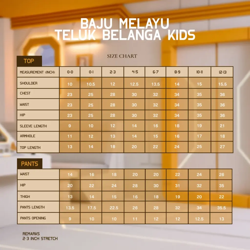 Baju Melayu Teluk Belanga Kids - Powder Blue