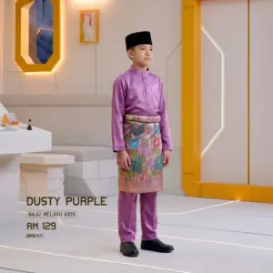 Baju Melayu Kids - Dusty Purple