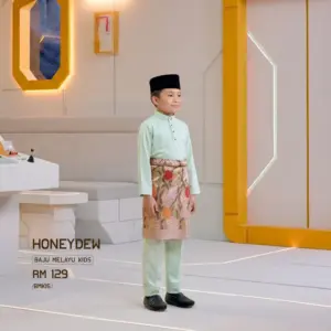 Baju Melayu Kids - Honeydew