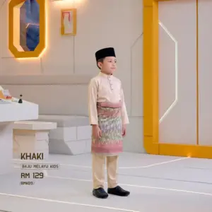 Baju Melayu Kids - Khaki