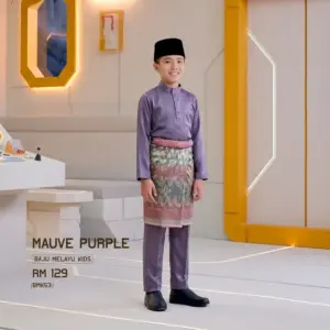 Baju Melayu Kids - Mauve Purple