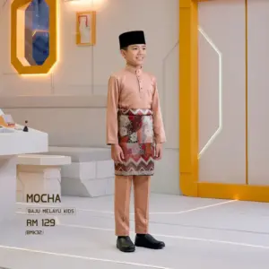 Baju Melayu Kids - Mocha