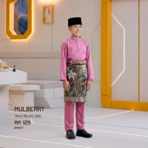 Baju Melayu Kids - Mulberry