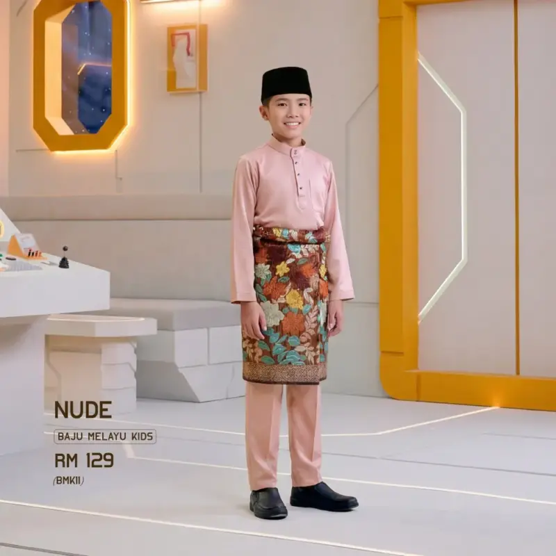 Baju Melayu Kids - Nude