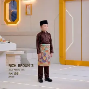 Baju Melayu Kids - Rich Brown 3