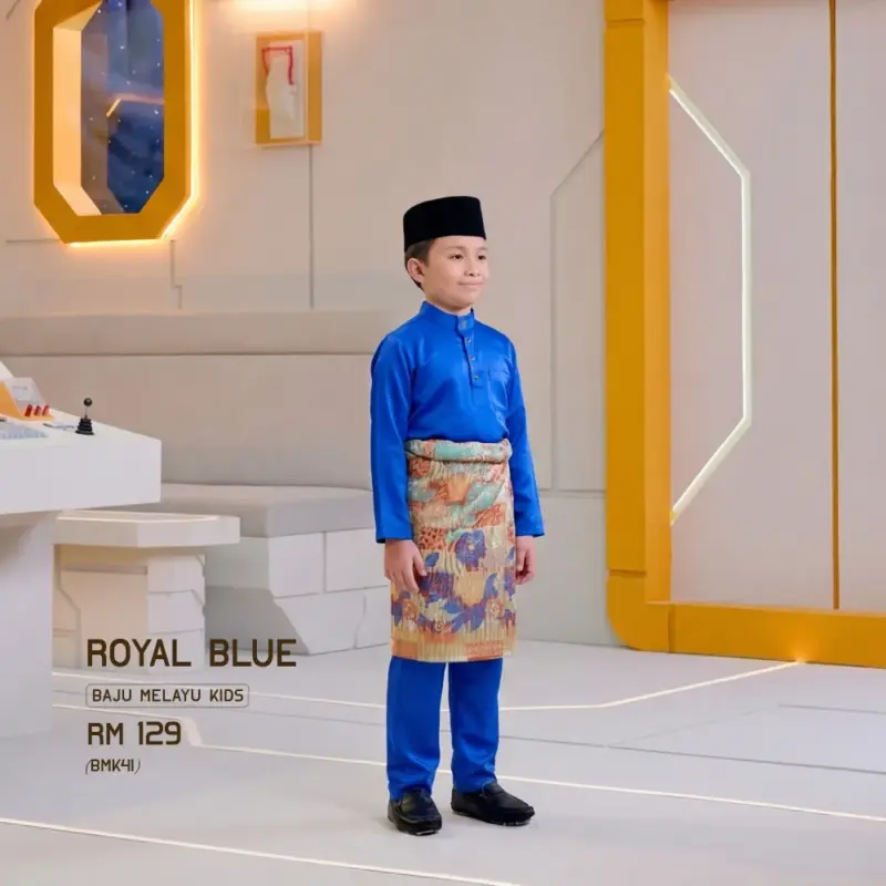 Baju Melayu Kids - Royal Blue