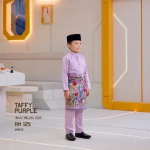 Baju Melayu Kids - Taffy Purple