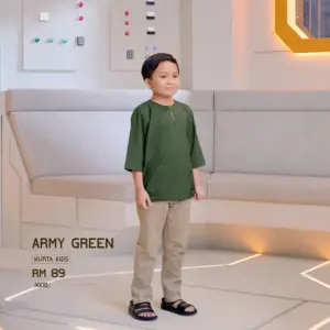 Kurta Kids - Army Green