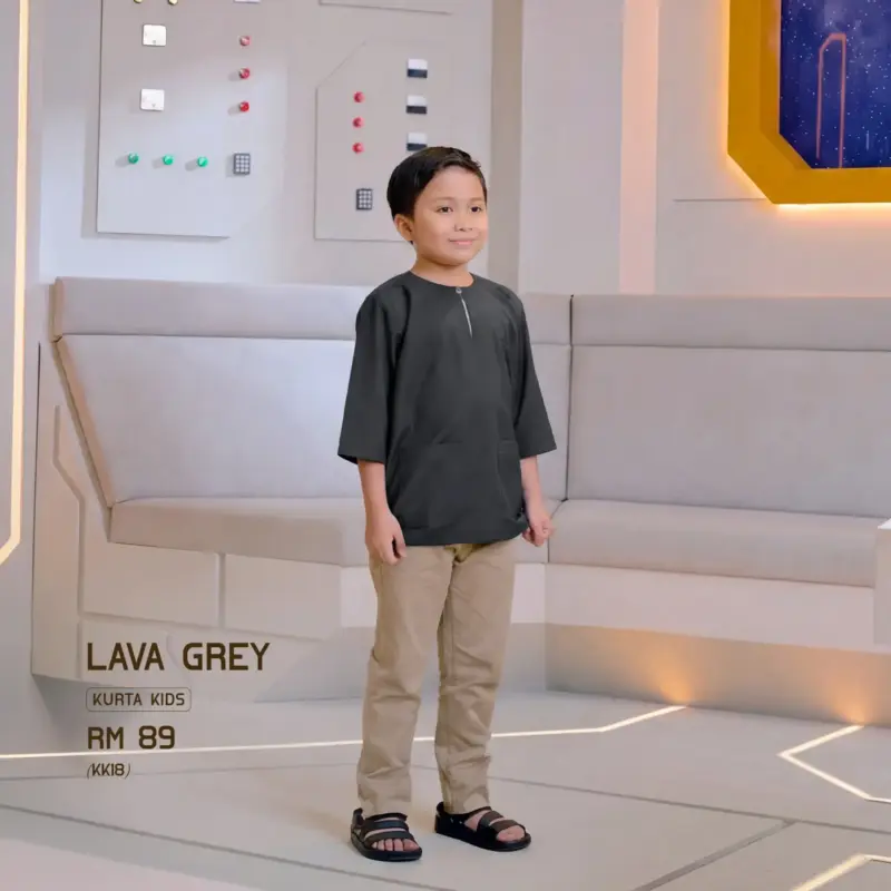 Kurta Kids - Lava Grey