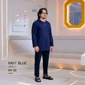 Kurta A - Navy Blue