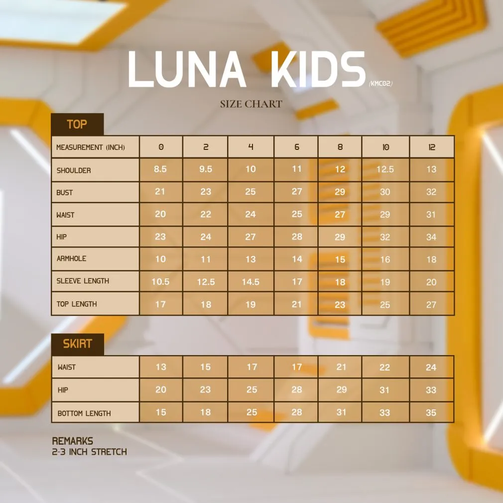 Luna - Maroon <h4 align="left"><strong>TOP</strong></h4> <p><strong>Kurung Loose Cutting:</strong> A matching loose-cut top that mirrors the adult silhouette for a coordinated look.</p> <p><strong>V-Neck Collar:</strong> Includes the same modern V-neck collar design.</p> <p><strong>Pleated Details:</strong> Features the signature pleats at the sides and sleeves, scaled for a perfect fit.</p> <p><strong>Trimming at Sleeve:</strong> Accented with delicate trimming at the sleeves.</p> <p><strong>Back Opening:</strong> Equipped with an <strong>invisible zip</strong> at the back for easy dressing.</p> <p> </p> <h4 align="left"><strong>BOTTOM</strong></h4> <p><strong>Box Pleated Skirt:</strong> A matching pleated skirt that maintains the structured and graceful aesthetic.</p> <p><strong>Size-Specific Waistband:</strong> * <strong>Sizes 8–12:</strong> Specifically features a <strong>half waistband</strong> for a secure and comfortable fit.</p> Luna - Maroon