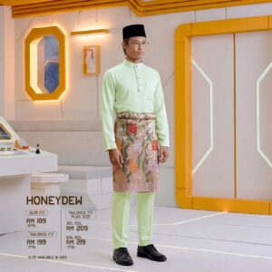 Baju Melayu Slim Fit - Honeydew