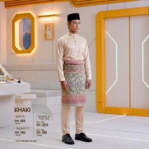 Baju Melayu Slim Fit - Khaki
