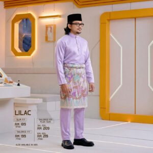 Baju Melayu Slim Fit - Lilac