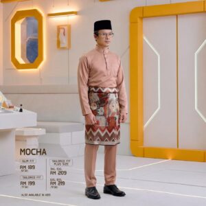 Baju Melayu Slim Fit - Mocha