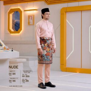 Baju Melayu Slim Fit - Nude