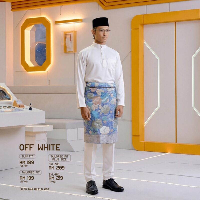 Baju Melayu Tailored Fit - Off White