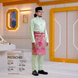 Baju Melayu Slim Fit - Pistachio