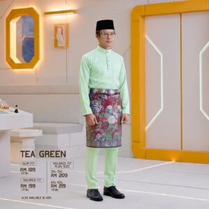 Baju Melayu Slim Fit - Tea Green