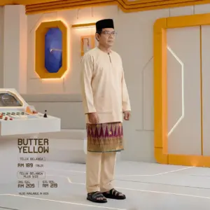 Baju Melayu Teluk Belanga - Butter Yellow