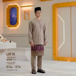 Baju Melayu Teluk Belanga - Latte