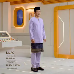 Baju Melayu Teluk Belanga - Lilac