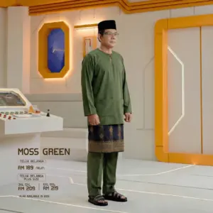 Baju Melayu Teluk Belanga - Moss Green