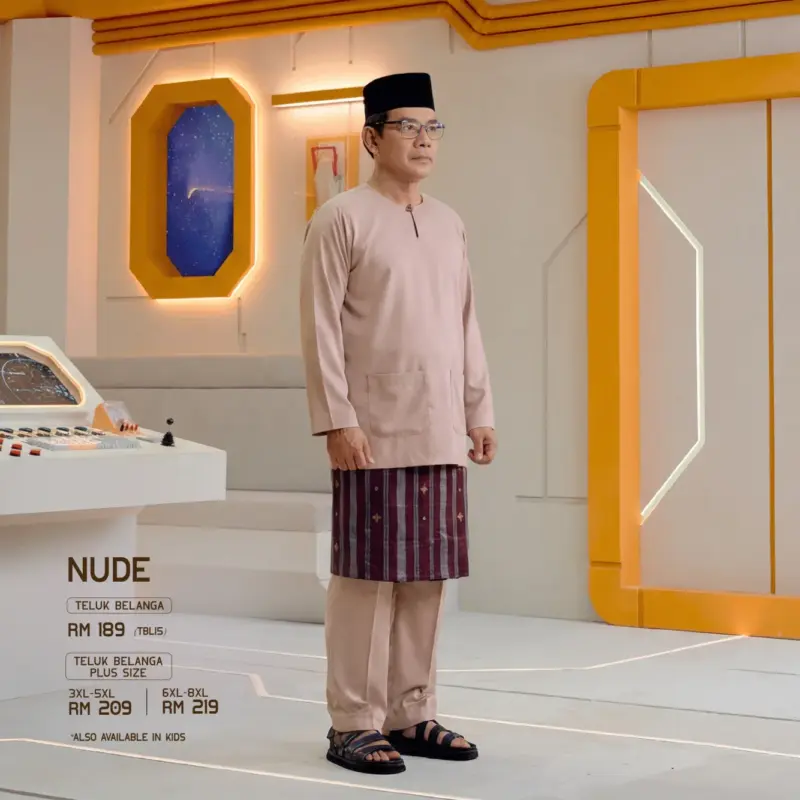 Baju Melayu Teluk Belanga - Nude