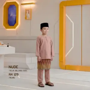 Baju Melayu Teluk Belanga Kids - Nude