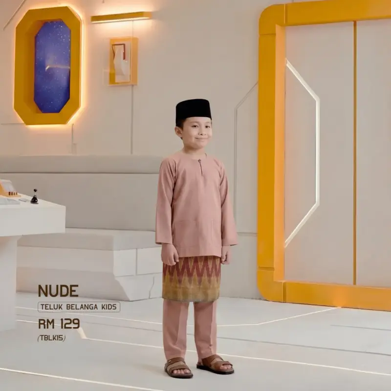 Baju Melayu Teluk Belanga Kids - Nude