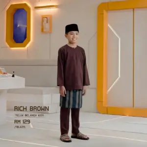 Baju Melayu Teluk Belanga Kids - Rich Brown