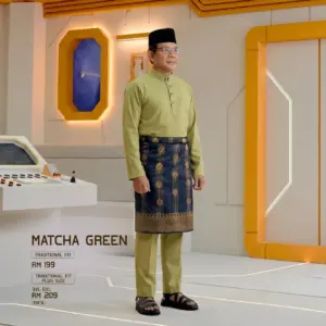 Baju Melayu Traditional Fit - Matcha Green