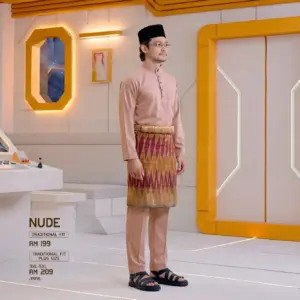 Baju Melayu Traditional Fit - Nude