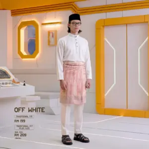 Baju Melayu Traditional Fit - Off White