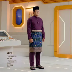 Baju Melayu Traditional Fit - Wine